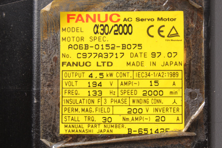 A06B-0152-B075 FANUC A30/2000