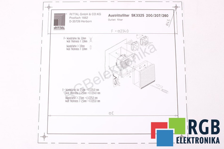 SK3325207 RITTAL FILTRO DE VENTILADOR