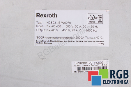 HCS03.1E-W0070-A-05-NNBV BOSCH REXROTH R911308417