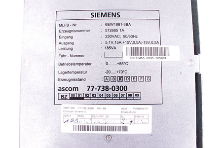 6EW1861-3BA SIEMENS SINUMERIK 800
