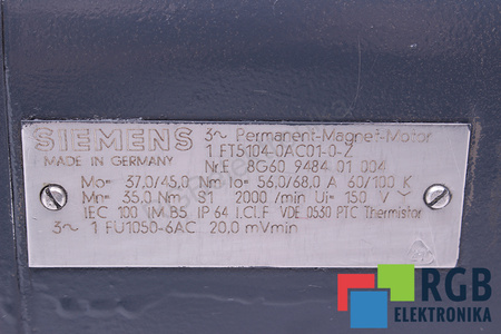 1FT5104-0AC01-0-Z SIEMENS SIMOTICS S 1FT5 SISTEMA DE MEDICIÓN