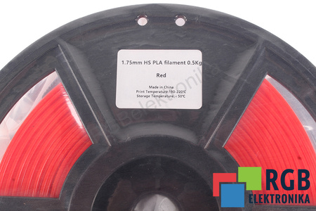 1,75MM HS PLA FILAMENT 0.5KG RED FLASHFORGE TAMAÑO EXTERIOR DEL CARRETE 180MM, TAMAÑO INTERIOR DEL CARRETE 50MM, ANCHURA DEL CARRETE 45MM