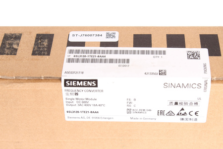 6SL3120-1TE21-8AA4 SIEMENS SINAMICS S120 SINGLE MOTOR MODULE