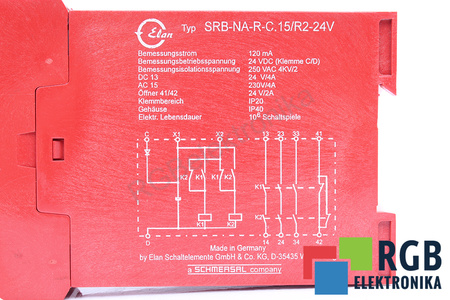 SRB-NA-R-C.15/R2-24V ELAN RELEVO DE SEGURIDAD