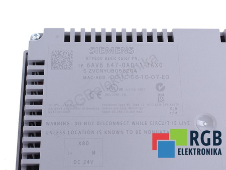 6AV6647-0AD11-3AX0 SIEMENS KTP600