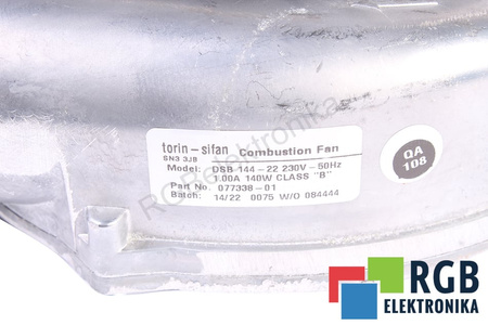 DSB144-22 TORIN 077338-01 0.140KW, 230V, 1.0A