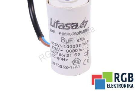 CONDENSADOR 8UF 425/475V LIFASA MKPF1M40080PMINIO 8UF, 475V