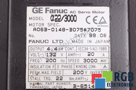 A06B-0148-B075#7075 FANUC A22/3000