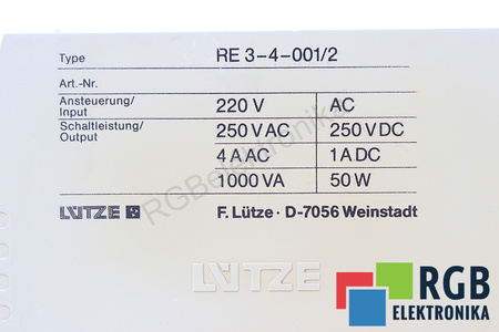 RE3-4-001/2 LUTZE VARIOCOMPACT RELEVO DE SEGURIDAD