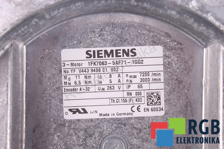 1FK7063-5AF71-1GG2 SIEMENS CUBIERTA DEL CODIFICADOR