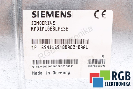 6SN1162-0BA02-0AA1 SIEMENS SIMODRIVE SOPLADOR DE MOTOR