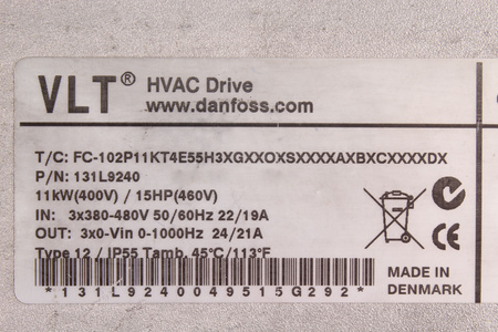FC102P11KT4E55H3XGXXOXSXXXXAXBXCXXXXDX DANFOSS 131L9240