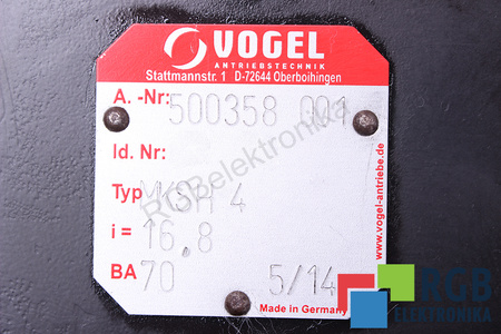 KSH4 VOGEL I=16.8 ENGRANAJE