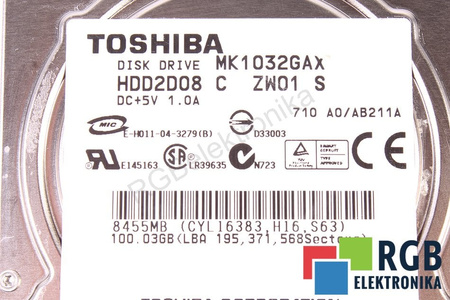 MK1032GAX TOSHIBA 100GB