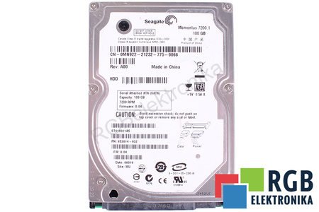 ST910021AS SEAGATE MOMENTUS 7200.1 100GB, ATA, 2.5", HDD