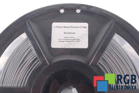 1,75MM METAL FILAMENT 0.5KG ALUMINIUM FLASHFORGE TAMAÑO EXTERIOR DEL CARRETE 180MM, TAMAÑO INTERIOR DEL CARRETE 50MM, ANCHURA DEL CARRETE 45MM