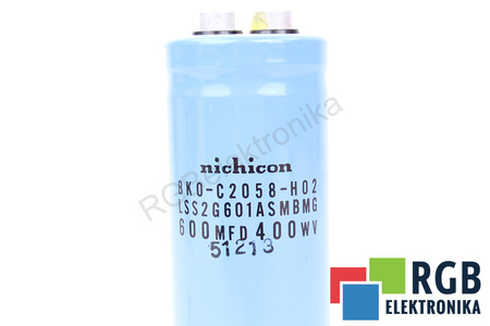 CONDENSADOR BKO-C2058-H02 NICHICON 600MFD, 400V
