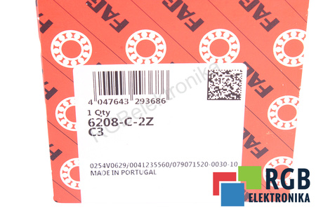 6208-C-2Z-C3 FAG 40X80X18 RODAMIENTO