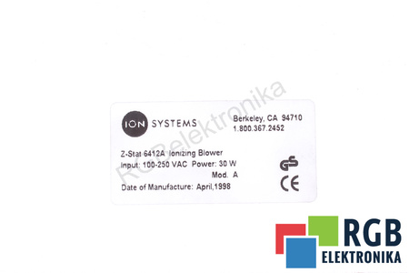 Z-STAT ION SYSTEMS 6412A VENTILADOR