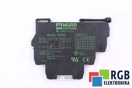 ART.NO. 52000 MURR ELEKTRONIK 250VAC 6A RELÉ