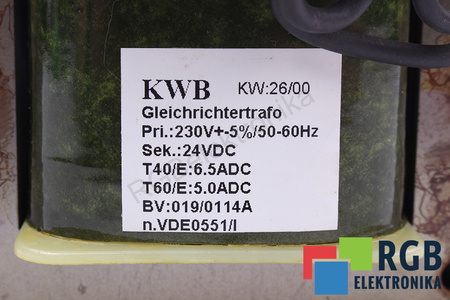 BV019/0114A KWB FUENTE DE ALIMENTACIÓN