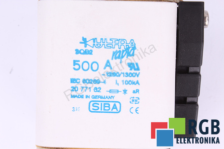 FUSIBLE 2077132 SIBA ULTRA RAPID 500A, 1250V, 100KA