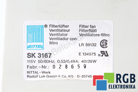 SK3167 RITTAL LR59132 115V 0.6A 42W VENTILADOR