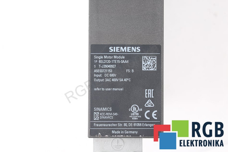 6SL3120-1TE15-0AA4 SIEMENS SINAMICS S120