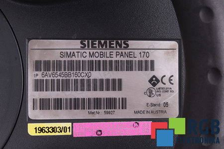 6AV6545-4BB16-0CX0 SIEMENS SIMATIC MOBILE PANEL 170 TEACH PENDANT