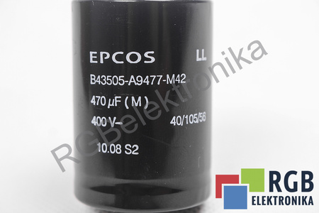 CONDENSADOR B43505-A9477-M42 EPCOS 470UF, 400VDC