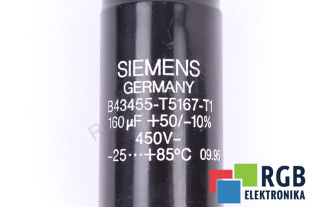 CONDENSADOR B43455-T5167-T1 SIEMENS 160UF, 450V