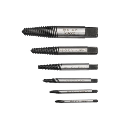 JUEGO DE EXTRACTORES PARA TORNILLOS Ø 3-24 MM 49-B KUKKO
