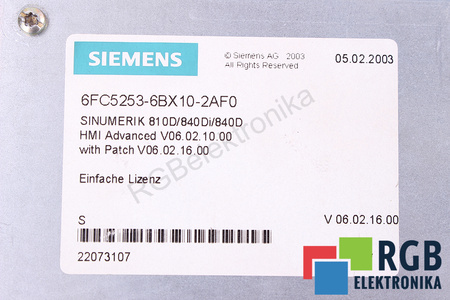 6FC5210-0DF20-0AA0 SIEMENS VERSION B SINUMERIK PCU 50