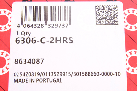 6306-C-2HRS FAG 30X72X19MM 9300RPM, 32KN, 16.2KN RODAMIENTO