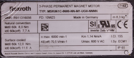 MSK061C-0600-NN-M1-UG0-NNNN BOSCH REXROTH R911316056