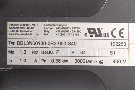 DBL3N00130-0R2-000-S40 DANAHER MOTION
