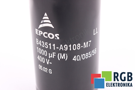 CONDENSADOR B43511-A9108-M7 EPCOS 40/085/56 1000UF, 400VDC