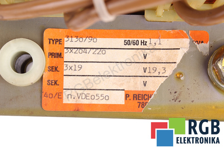 3130/90 REICHENBACH 204/220V, 19V TRANSFORMADOR