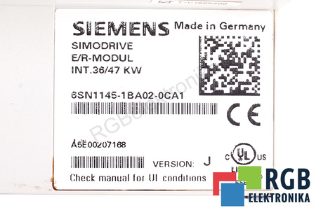 6SN1145-1BA02-0CA1 SIEMENS VERSION J E/R MODUL INT.36/47KW SIMODRIVE 611