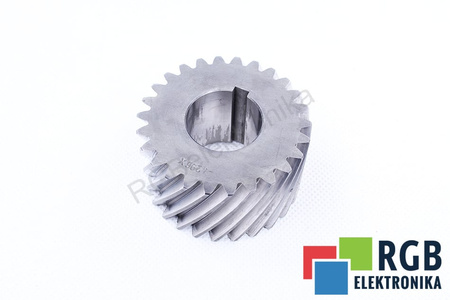 ENGRANAJE HELICOIDAL 65X57MM CORREA 36MM EJE 28MM CHAVETERO 6X2MM Z=26