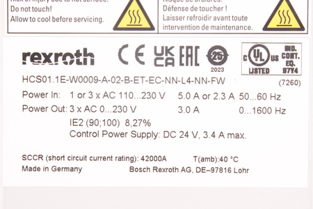 HCS01.1E-W0009-A-02-B-ET-EC-NN-L4-NN-FW REXROTH R911331620