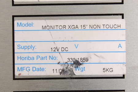 MONITOR XGA 15" NON TOUCH HORIBA