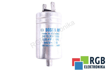 CONDENSADOR 670334020 BOSCH 0.22UF, 640V