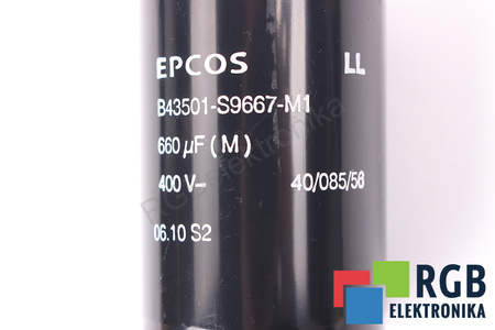 CONDENSADOR B43501-S9667-M1 EPCOS 40/085/56 660UF, 400VDC
