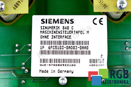 6FC5103-0AD03-0AA0 SIEMENS VERSION C SINUMERIK 840C/840CE TECLADO