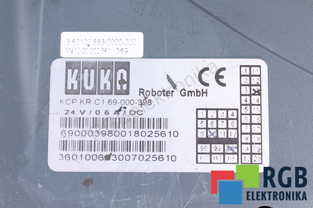 KRC1 KUKA 69-00-398 PARTE POSTERIOR DE LA CAJA
