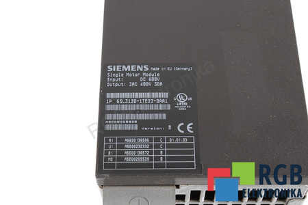 6SL3120-1TE23-0AA1 SIEMENS VERSION B SINAMICS