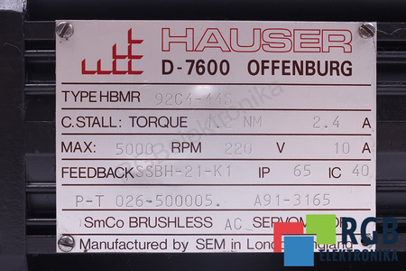 HBMR92C4-44S HAUSER