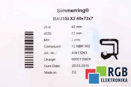 40X72X7 SIMRIT BAUSLX2 72NBR902 SIMMERING EMPAQUE