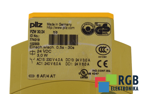 PZW30/24VDC1N/O2N/C PILZ 774019 RELEVO DE SEGURIDAD